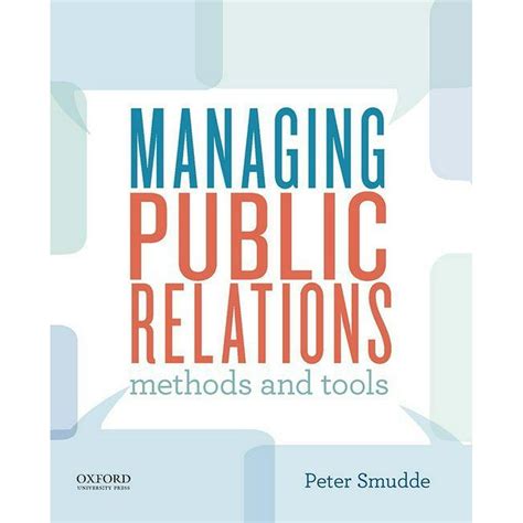 managing public relations methods and tools Reader